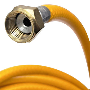 Manguera Gas Amarilla Reforzada 5M Con Conectores 3/8 Occidente