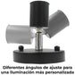 Socket Metalico Dirigible Entrada E27 Negro Vintage Retro