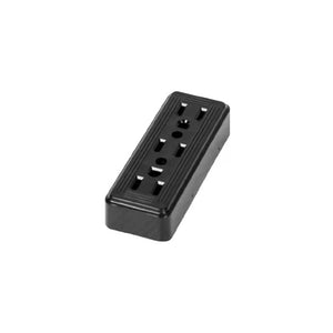 Contacto Base Triple Abs Negro 127V 15A
