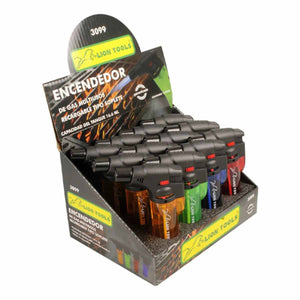 Encendedor Soplete Gas Llama Regulable Caja Con 12 Piezas