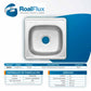 Tarja Sencilla Para Empotrar Calibre 24 48X48CM Acero Inoxidable Roalflux
