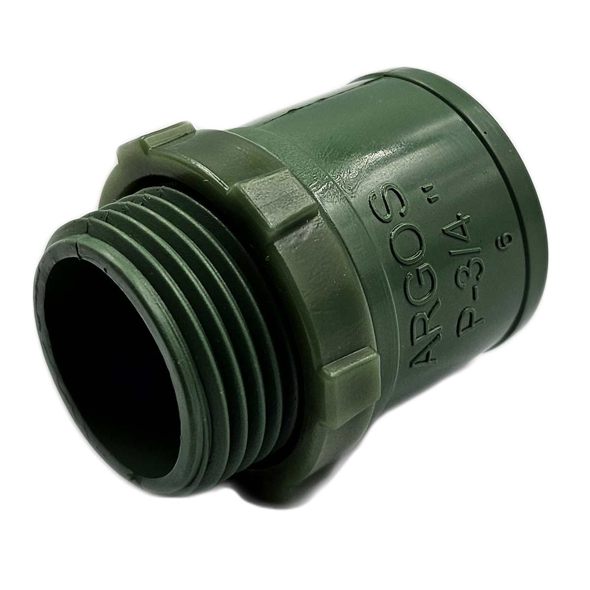 Conector Con Rosca Conduit Pvc Pesado Verde 3/4 Pulg Argos