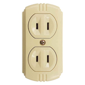 Contacto Duplex de Sobreponer ABS Polarizado Marfil