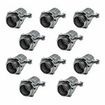 10 Pzs Conector Para Tubo EMT Acero Galvanizado De 1/2 Pulg Ferreabasto Ferreabasto