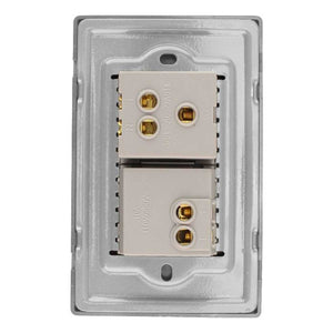 Placa Armada Con 1 Apagador Sencillo y 1 Contacto De Acero Inox Wanergy WANERGY Ferreabasto
