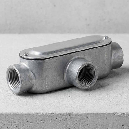 Condulet Tipo T100 De Aluminio De 1 Pulgada Gris Argos