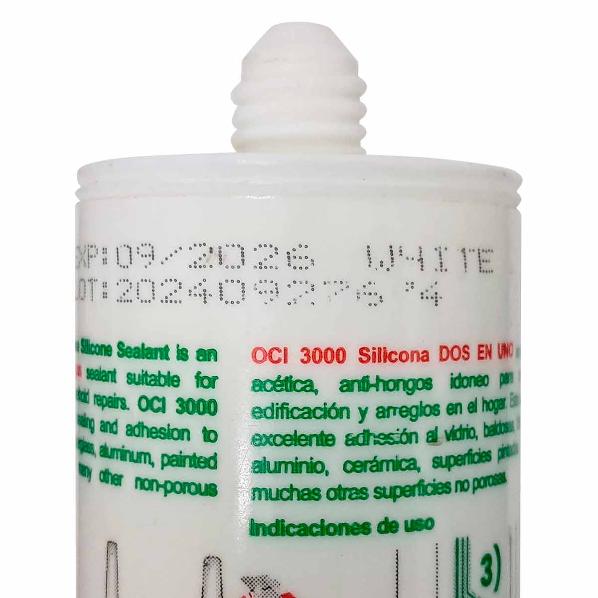 Tubo Silicon Blanco Multiusos Antihongos Uso General Orgasil 3000
