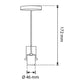 Socket Luminario Led Chiara Colgante Para Foco 15W E27 Negro