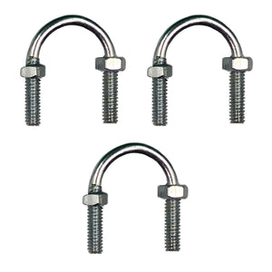 Pack 3 Pzs Abrazadera Roscada Tipo U 1 Pulg C/Tuercas Argos Ferreabasto Ferreabasto