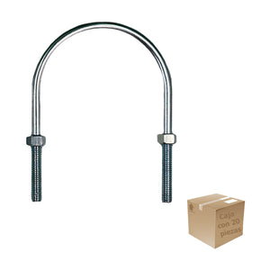 Pack 20 Pzs Abrazadera Roscada Tipo U 3 Pulg C/Tuercas Argos Ferreabasto Ferreabasto