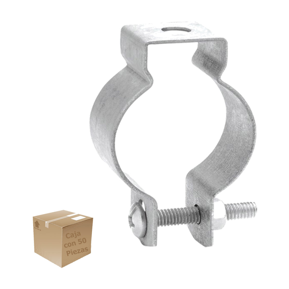 Pack 50Pz Abrazadera Tipo O 1/2 Pulg Tornillo y Tuerca Argos ARGOS Ferreabasto