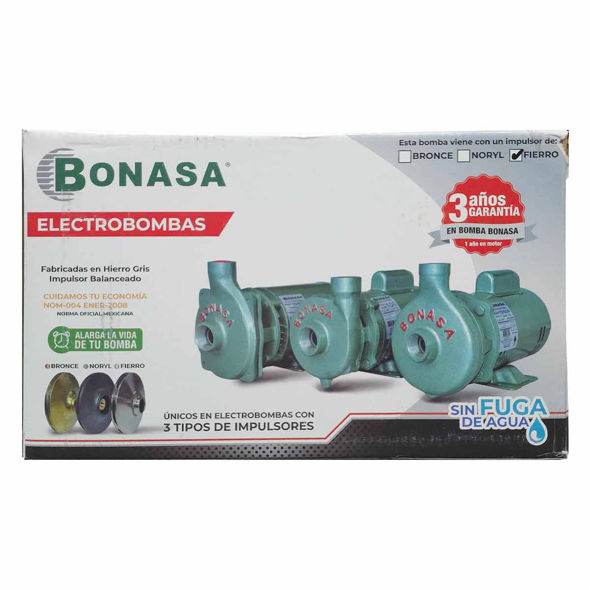 Bomba Agua Centrifuga Impulsor De Fierro 2Hp 34/60 IF Bonasa