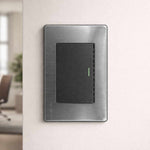 Placa Armada Con 1 Apagador Sencillo De 3 Modulos Acero Inox