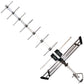 Antena De TV Exterior HD VHF UHF Aerea 14 Elementos