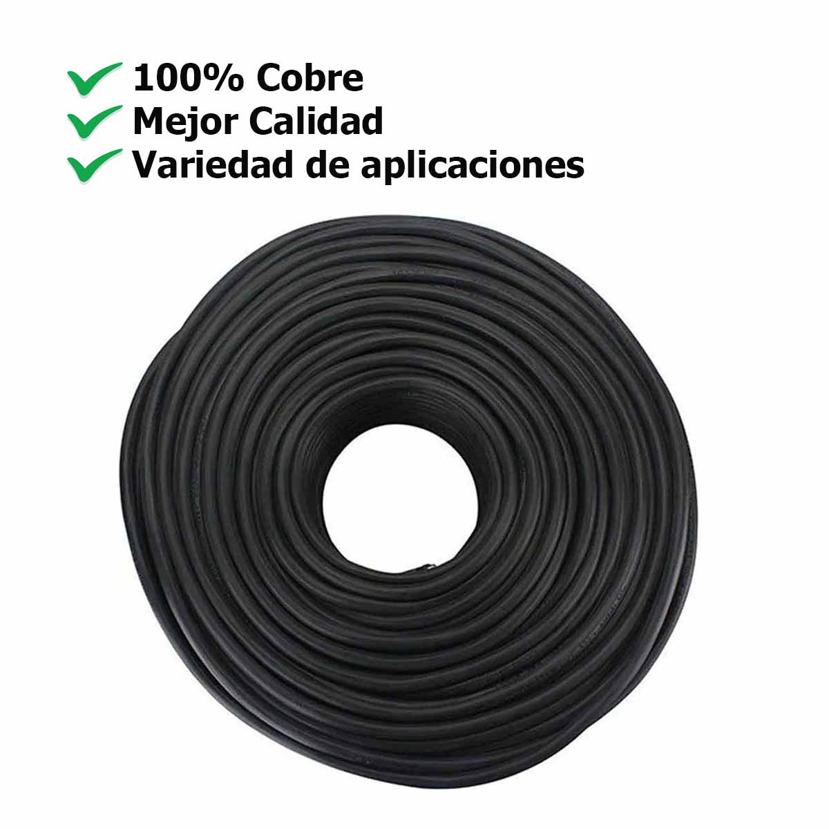 Cable Uso Rudo St 4x16 Negro 100% Cobre 600V Nom 1M Cdc