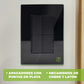 Placa Armada Cristal Con 2 Apagadores Sencillos de 1.5 Modulos Negro Igoto IGOTO Ferreabasto