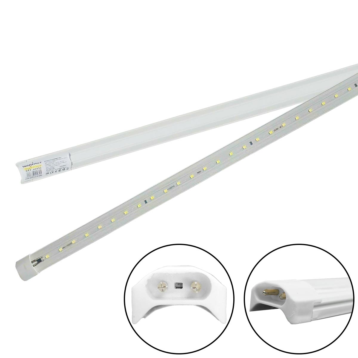Regleta Tubo Led 20W Base Integrada 1.2M Luz Dia