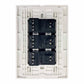 Placa Armada Cristal Con 3 Contactos Sencillos de 1 Modulo Blanco Igoto