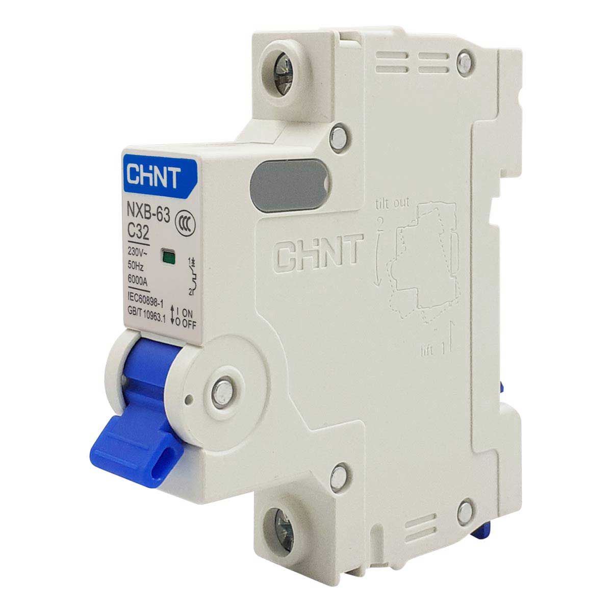 Pastilla Interruptor Termomagnetico 1x32A Riel Din C 6Ka Chint CHINT Ferreabasto