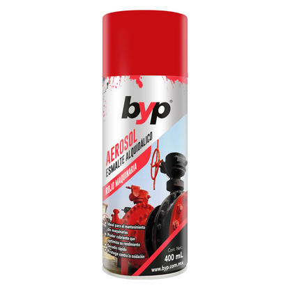 PINTURA ROJO MAQUINARIA 400ML BYP BROCHAS Y PRODUCTOS S de RL de CV Ferreabasto