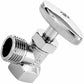Llave De Control Angular Metalica Roscable 1/2" X 1/2" Roalflux