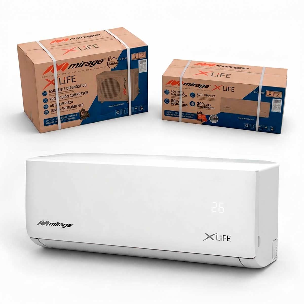 Aire Acondicionado Minisplit 18,000 BTU 230V Xlife Mirage CLF181J MIRAGE Ferreabasto
