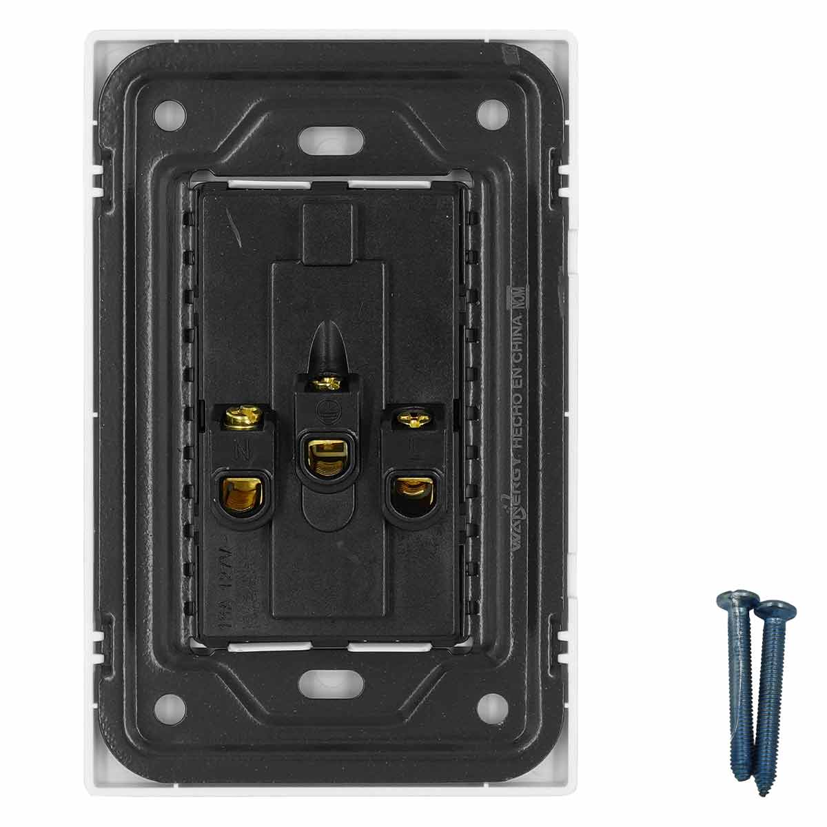 Placa Armada Con Contacto Duplex De 1.5 Modulos Blanco WANERGY Ferreabasto