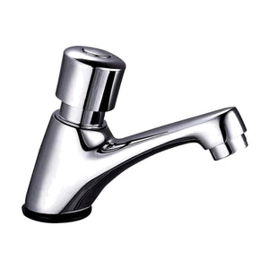 Llave Individual Para Lavabo Temporizadora Cromado 1/2 Pulg