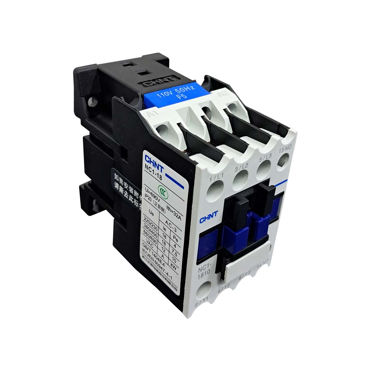 contactor electricidad ac trifásico 18 amperes 110v 50Hz