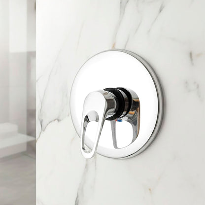 Monomando Circular Regadera Y Tina Metalico Baño Roalflux