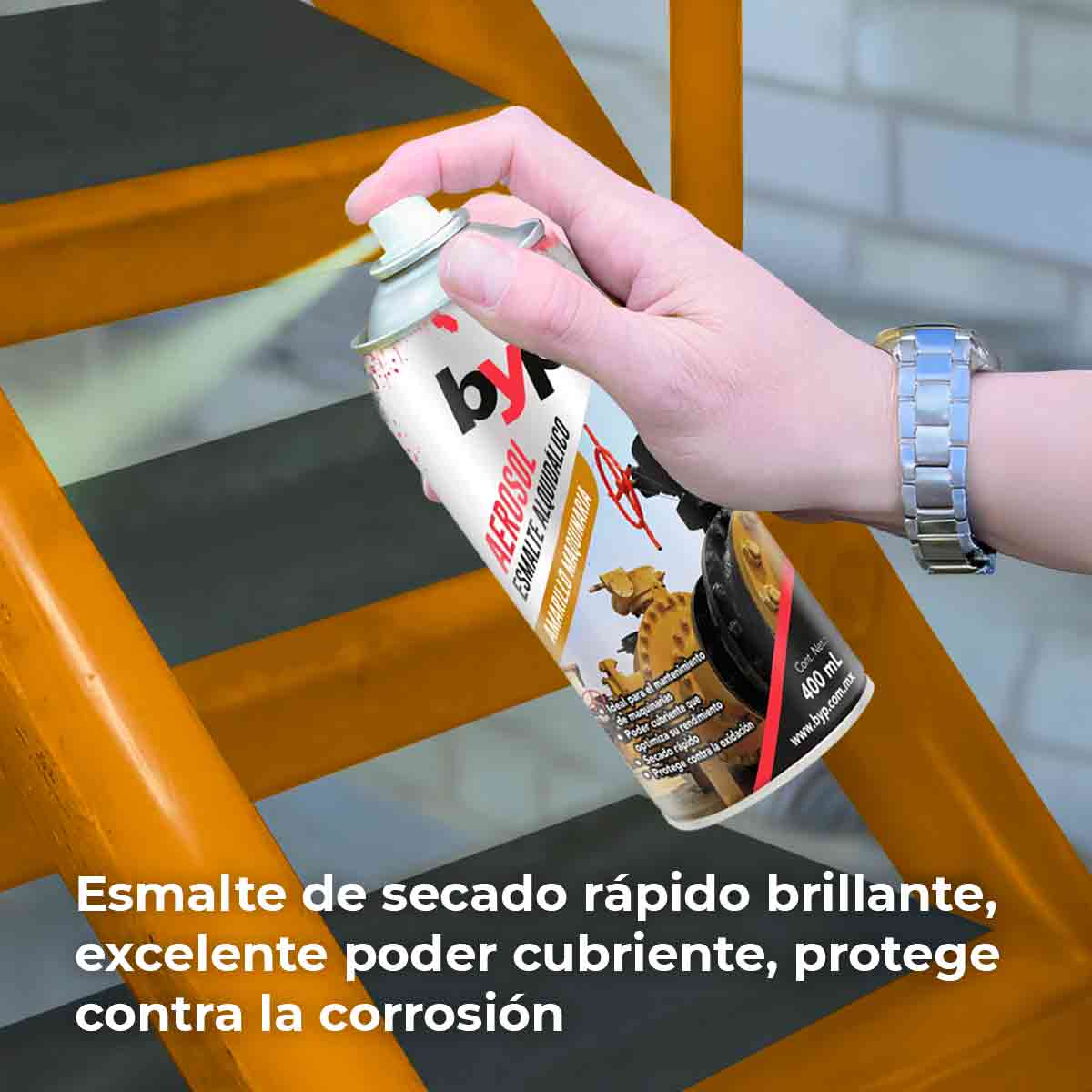 Pintura En Aerosol Primer Maquinaria 400ML BYP Ferreabasto Ferreabasto