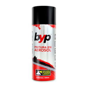 Pintura En Aerosol En Esmalte Negro Brillante  400ML BYP BYP Ferreabasto