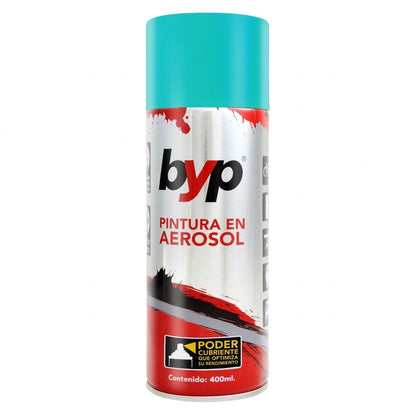 Pintura Aerosol Esmalte Pastel Amarillo Lila Rosa Turquesa O Verde Aqua 400ML BYP