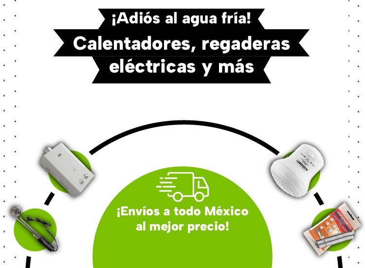 Banner Movil Productos frio Invierno Regadera Electrica Resistencia Calentador Gas Inmersion ferreteria ferreabasto tienda en linea