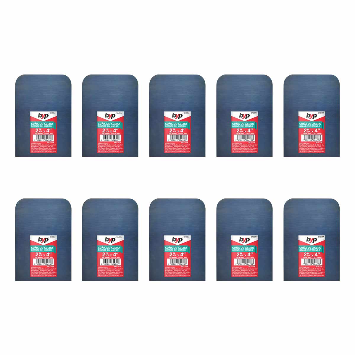 Cuña De Acero Flexible Sin Mango 2-3/4"X 4" Byp 10 Piezas BYP Ferreabasto