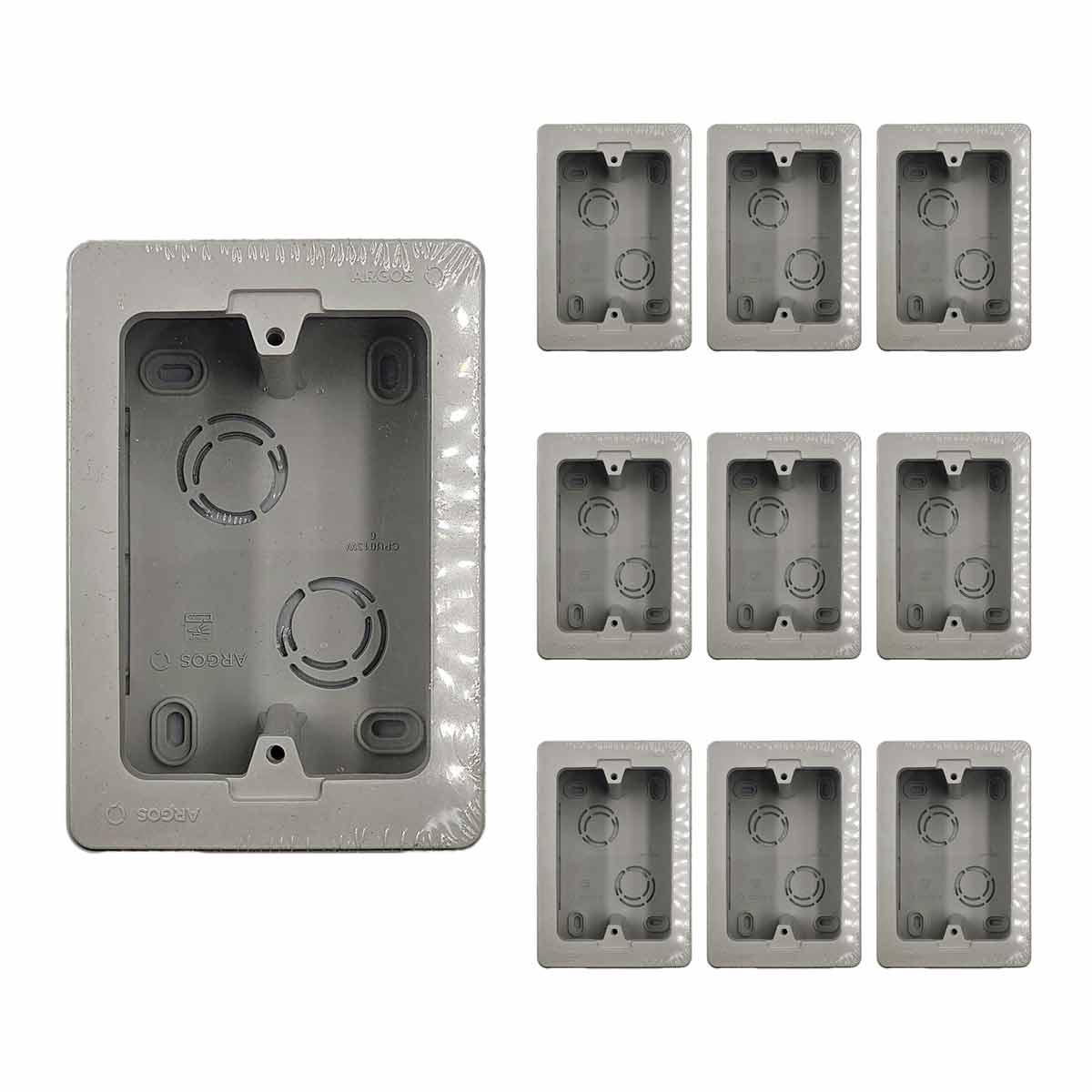 10 Pzs Caja Universal Con Fondo Pvc Red Electrico Canaleta Ferreabasto Ferreabasto