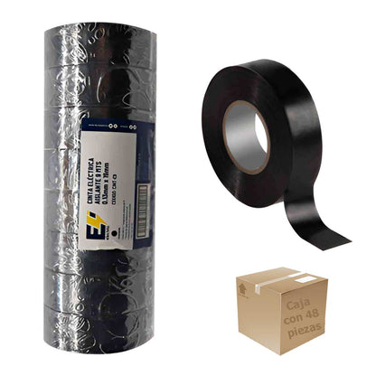8 Pzs Cinta Aislante Electrica 18MM x 9M Color Negro CNX Ferreabasto Ferreabasto