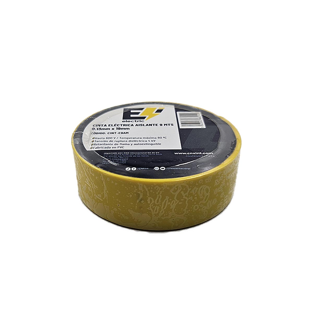 8 Pzs Cinta Aislante Electrica 9Mts 13MMx19MM Amarillo CNX Ferreabasto Ferreabasto