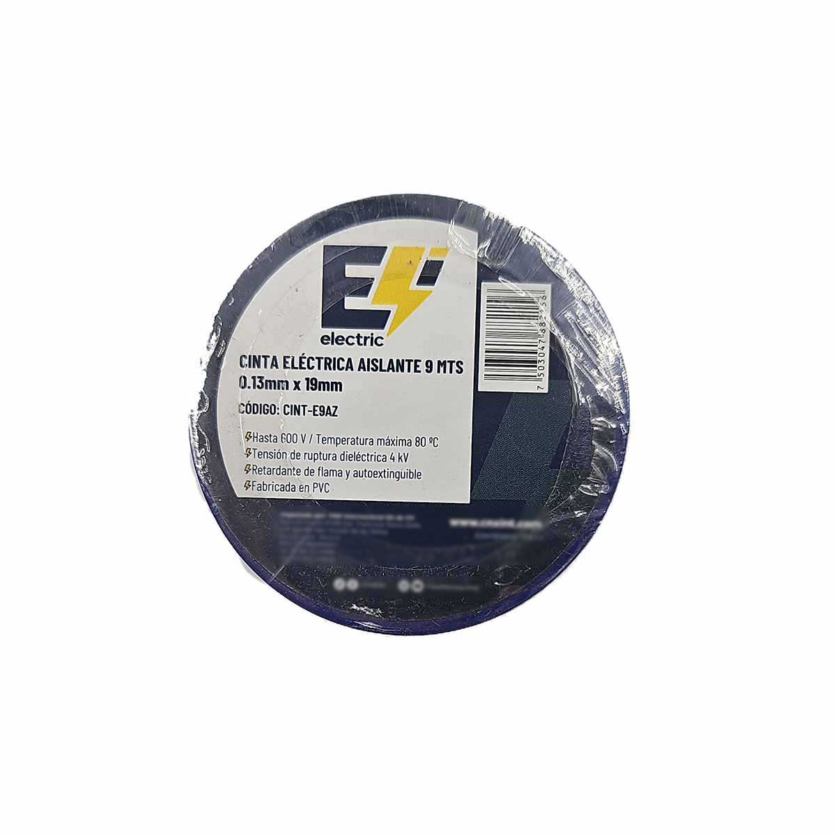 8 Pzs Cinta Aislante Electrica 9 Mts .13MM x 19MM Azul CNX Ferreabasto Ferreabasto