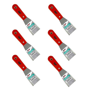 6pz Espatula Acero Flexible Mango Plastico 1-1/2'' Byp Ferreabasto Ferreabasto