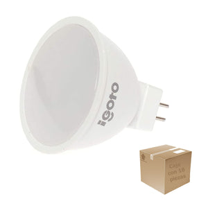 Pack 18 Foco Led Mr16 7W=60W 3000K Luz Calida Nom Igoto IGOTO Ferreabasto