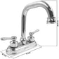 Mezcladora Para Lavabo Con Cubierta Y Manerales De ABS 4" Cuello Acero Inoxidable Roalflux