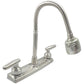 Mezcladora Para Fregadero 8" Cubierta Y Cuello Flexible De Acero Inoxidable Roalflux