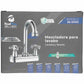 Mezcladora Para Lavabo 4" Con Cubierta Y Manerales Cuerpo Acero Inoxidable Roalflux
