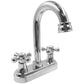 Mezcladora Para Lavabo 4" Con Cubierta Y Manerales Cuerpo Acero Inoxidable Roalflux