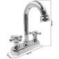 Mezcladora Para Lavabo 4" Con Cubierta Y Manerales Cuerpo Acero Inoxidable Roalflux