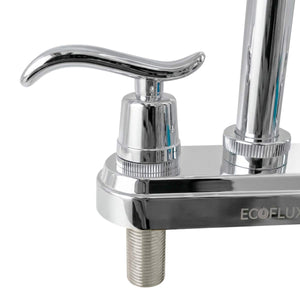Mezcladora Lavabo 4 Pulgadas Cuerpo Acero Inox 1/4 Vuelta 36-NUSA Roalflux Silver