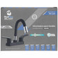 Mezcladora Para Lavabo De 4" Con Cubierta Y Manerales ABS Acabado Negro Mate Roalflux
