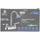 Mezcladora Para Lavabo Acero Inoxidable Con Cubierta Y Manerales Roalflux