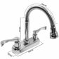 Mezcladora Para Lavabo Acero Inoxidable Con Cubierta Y Manerales Roalflux